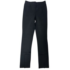 Good American Scuba Slim Black Split Zip Leg Zip Pockets Stretch Small Size 1